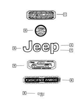 68467213aa Mopar Genuine Tailgate Nameplate