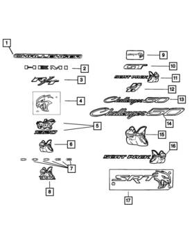 68467673aa Mopar Genuine Grille Nameplate