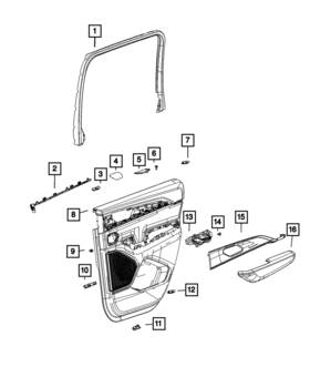 68491671ag Mopar Genuine Speaker Grille Emblem