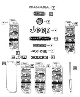 68526739aa Mopar Genuine Front Fender Nameplate