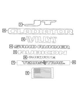 68531389aa Mopar Genuine Tailgate Decal 68531389aa Mopar Genuine Tailgate Decal