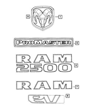 68535967ab Mopar Genuine 2500 Promaster Nameplate