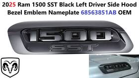 68563851ab Mopar 2025 Ram 1500 Sst Black Left Driver Side Hood Bezel Emblem Nameplate