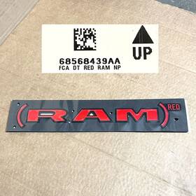68568439aa Mopar New Oem 2022-2024 Red/black Ram Front Door Emblem Left Or Right