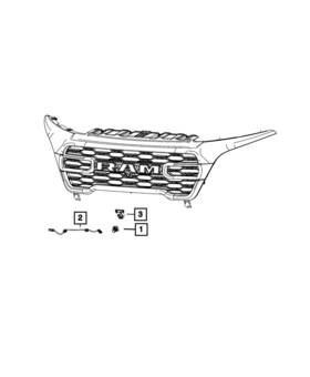68576750aa Mopar Genuine Grille Bracket