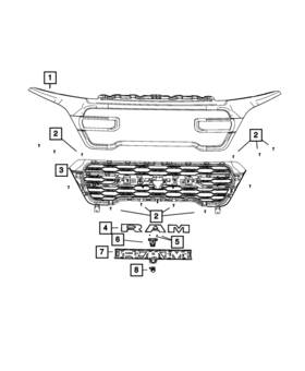 68576926aa Mopar Genuine Grille Bracket