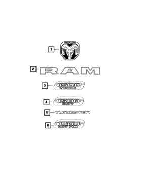 68633250aa Mopar Genuine Ram 1500 Nameplate Right