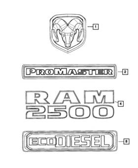 68638631aa Mopar Genuine Rear Door Medallion