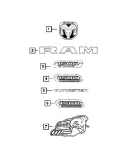 68725544aa Mopar Genuine Hurricane Nameplate Right