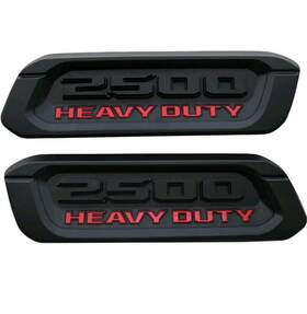 P68362212ab Mopar 2019-22 Heavy Duty Hood Emblems For Dodge Ram 2500 2 Pc Set Rh&lh Black/red