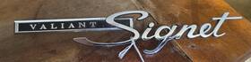 2417703 Mopar / Plymouth Oem Valiant Signet Name Plate Script Emblem Dpcd