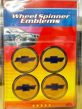 Ws019 Neutron Motorsports 4x Chevrolet Chevy Logo Wheel Rim Center Cap Spinner Emblem 1-3/4 Inch / 45mm Gold