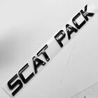 Autobadgez-1inblk New 3d Chrome Lettering Scat Pack Glossy Black Adhesive Badge Emblem Dodge