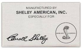 Emb55 New-exact Repro. Shelby / Cobra Tiger Made For Plaque
