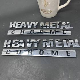 80894-7s200 Nissan 2x 2004-2015 Titan V8 Heavy Metal Side Chrome Emblem Logo Badge