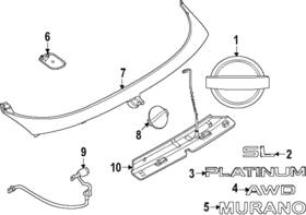 90890-7ba1a Nissan Genuine Emblem