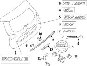 90896-4ba0b Nissan Genuine Nameplate