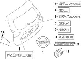 90896-4mt1b Nissan Genuine Nameplate