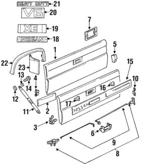 93491-01g01 Nissan Genuine Nameplate
