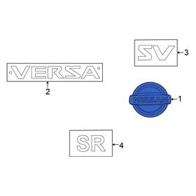 908906em0a Nissan Oe Rear Deck Lid Emblem