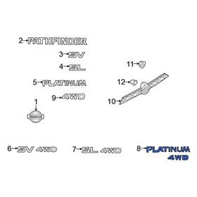 908966tb2k Nissan Oe Rear Hatch Emblem