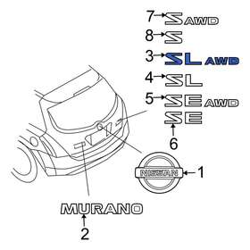 90896cb800 Nissan Oe Rear Hatch Emblem