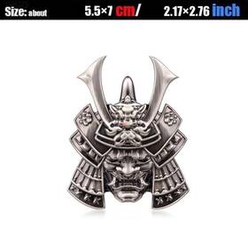G90508 Noizzy Hannya Samurai Car Emblem Japanese Sticker 3d Metal Motorcycle Design