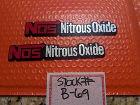 Nos19151 Nos Nitrous Oxide Systems 2 Emblem Decal Fender Logo Ornament Sticker
