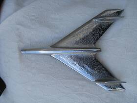 3731752c-4 Oem 1956 Chevrolet Bel Air Hood Ornament Gm 56 Chevy Jet Plane Eagle