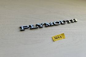 3749326 Oem Plymouth Chrome Metal 9 Inch Vintage Emblem Badge Logo Nameplate Name