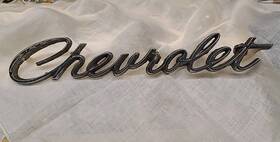 4227044 Oem Gm Trunk/deck Script Emblem With Pins 1966-68 Chevy Impala/biscyane/belair 907