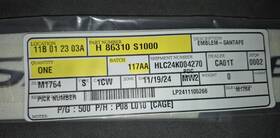 86310-s1000 Oem New Hyundai 2019-2022 Santa Fe Rear Hatch Emblem 86310 S1000