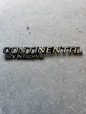 F60b-5442550-ab Oem 95 96 97 Lincoln Continental 32v Intech V8 Trunk Lid Script Emblem Nameplate F60b-5442550-ab Oem 95 96 97 Lincoln Continental 32v Intech V8 Trunk Lid Script Emblem Nameplate