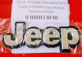 S4293 Oem Genuine Factory 2014- 18 Jeep Cherokee Rear Trunk Emblem Logo Badge Symbol