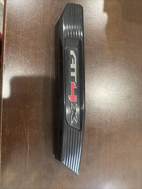 Lh20938 Oem Gmc 2022-23 Sierra 1500 Front Bumper At4x Emblems Gloss Black Red Lh #117