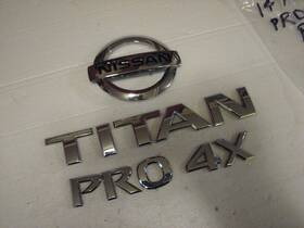 93495-zv30a Oem Nissan Titan Pro4x Pro-4x Rear Lift Gate Hatch Emblem Badge Set 2014-2023