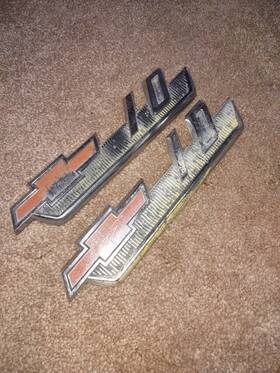 P-3796920 Oem 1962 Chevy Truck Emblems C10 62 Pickup Or Suburban Fender Hood Badge Emblem