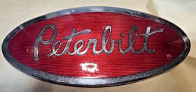 20-19279 Oem-peterbilt Nameplate 12 Inch Hood Emblem Logo With Mounting Brackets 20-19279. 2a