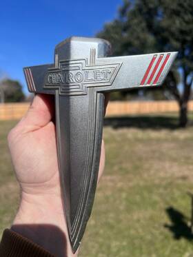 T14289 Oem 1938 Chevy Chevrolet Grill Grille Emblem Original Rare