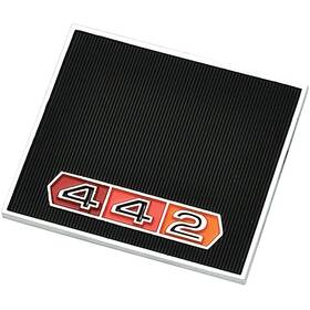 391939 Oer 1966 Oldsmobile 442 Dash Panel Emblem In Tri-color Bar With Black