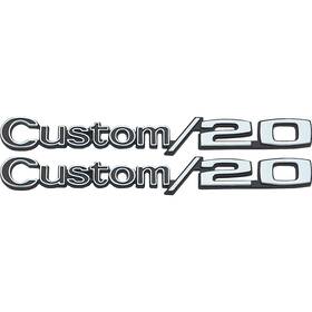 3953663 Oer 1969-72 Chevrolet Pickup Suburban Inch Custom / 20 Front Fender Emblem Set With