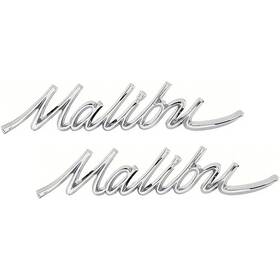 4229716 Oer 1966-67 Chevrolet Inch Malibu Quarter Panel Emblems Pair Gm Licensed