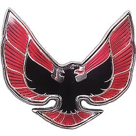 494476 Oer 1974-76 Pontiac Firebird Front End Panel Emblem Red And Black With Hardware Gm