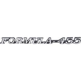 Fb063 Oer 1972-75 Pontiac Firebird Inch Formula 455 Front Fender Emblem Each