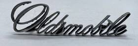 408950 Oldsmobile Vintage 1971-72 Original Script Chrome Car 3 Tab Grill Emblem
