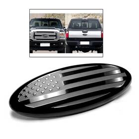 Mgftcb-01 Ontto 1pcs Front Grille Rear Tailgate Emblem American Flag Oval Decal Badge N