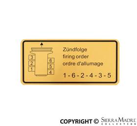 901-006-502-00 Other 901.006.502.00 Porsche Firing Order Decal - 911/914-6 65-78 90100650200