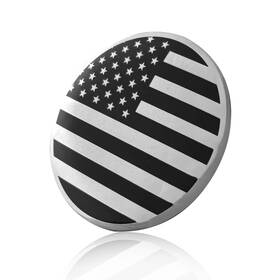 Am-11233 Ouesaas Front Hood American Flag Emblem Fits For Bmw Rear Trunk 82mm Silver