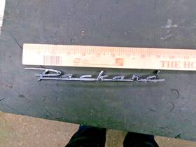 Packard 55 56 9 1941 One Eighty 180 1/2 Inch Long Hood Emblem Script Oem