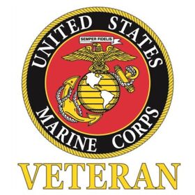 Dc0065 Patriotic Usmc Veteran Sticker 3inchx4-1/4inch